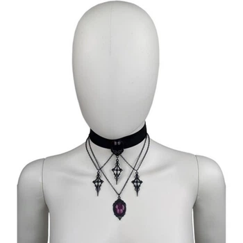 Чокер Королева Гертруда Seta Decor 24-550BLK-Plum