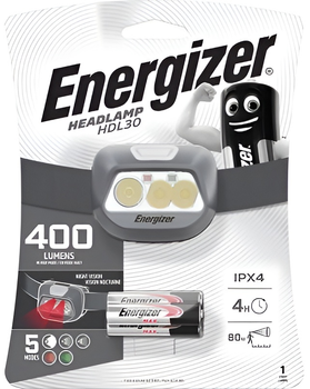 Налобний ліхтар Energizer HDL30 3AAA 400 lm (7638900444292)