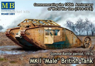 Британский танк Mk I "Male" 1:72 Master Box (MB72001)