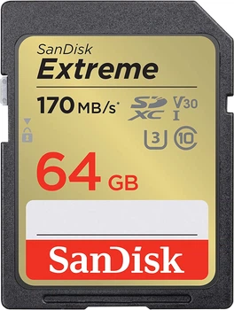 Карта памяти SANDISK Extreme SDXC 64GB UHS-I U3 V30 (SDSDXV2-064G
