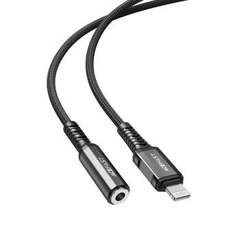 Адаптер Acefast C1-05 Lightning to 3.5mm 0.18m black