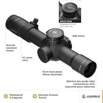 Приціл оптичний LEUPOLD MARK 5HD 2-10X30 (35mm) M1C3 FFP PR-1MOA