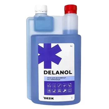 Засіб для дезінфекції та стерилізації DELANOL Dezik антисептик, дезінфектор для поверхноь та інструментів 1 л