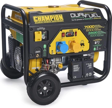Генератор двопаливний газ/бензин Champion 7.0 кВт (CPG7500E2-DF-EU) LPG Dual Fuel