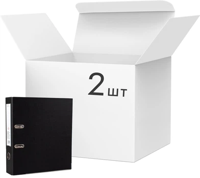 Набор папок-регистраторов H-Tone А4 70 мм PP односторонних Черных 2 шт (JJ409340M-black)
