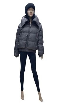 Куртка женская зимняя Clasna бомбер короткая пуховая CW24D556DW L серый
