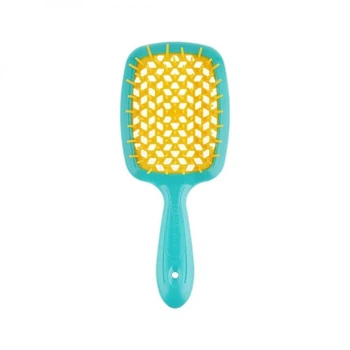 Расческа для волос JANEKE SUPERBRUSH бирюзовый с желтым