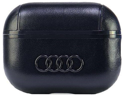 Etui Audi Leather Big Logo do AirPods Pro 2 Black (6955250228275)