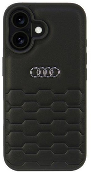 Etui Audi Synthetic Leather do Apple iPhone 16 Black (6955250228411)