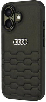 Etui Audi Synthetic Leather do Apple iPhone 16 Black (6955250228411)