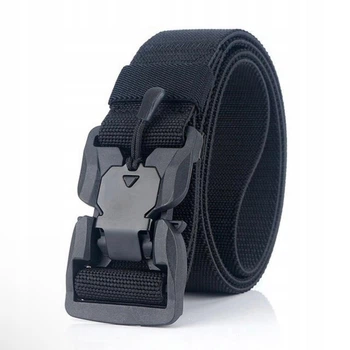 Ремінь швидкоз'ємний із магнітною пряжкою Tactical Belt 120x3,8 см, Чорний