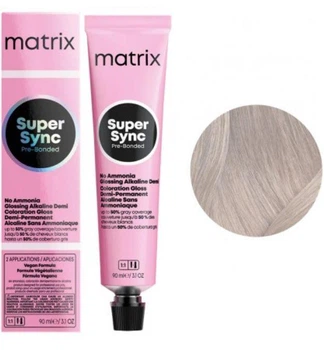 Тонирующая краска без аммиака на щелочной основе Matrix Super Sync 10P Очень светлый жемчужный блонд 90 мл