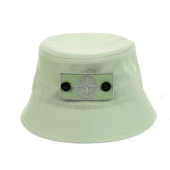 Молодежная панама с патчем Стон Айленд (Stone Island) (One-size) Фисташковый