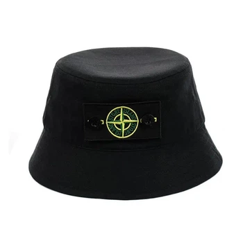 Молодежная панама с патчем Стон Айленд (Stone Island) (One-size) Черный