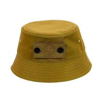 Молодежная панама с патчем Стон Айленд (Stone Island) (One-size) Коричневый