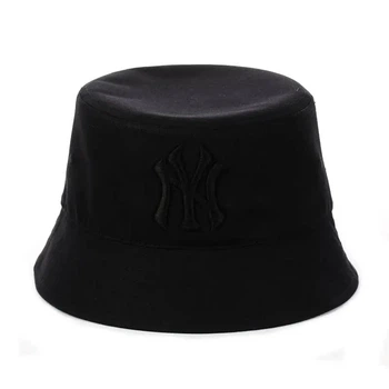 Молодежная панама с вышивкой Нью Йорк (New York) (One-size) Черный