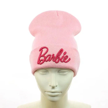 Молодіжна шапка біні з вишивкою Барбі (Barbie) (One-size) Світло-рожевий