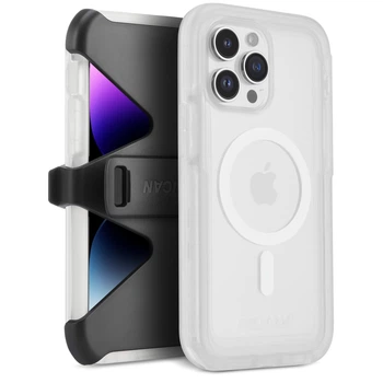 Чехол противоударный с клипсой Pelican Voyager MagSafe для iPhone 14 Pro (6.1") Transparent