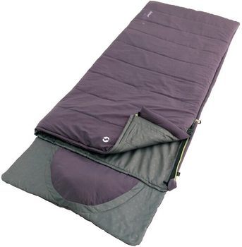 Śpiwór Outwell Contour 220 x 85 cm Right Dark Purple (5709388136053)