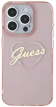 Etui Guess Hardcase IML Heart do Apple iPhone 16 Pro Max Pink (GUHCP16XHCHGSPP)