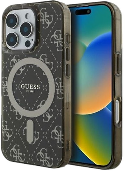 Панель Guess Hardcase IML 4G MagSafe для Apple iPhone 16 Pro Brown (GUHMP16LH4DTEW)