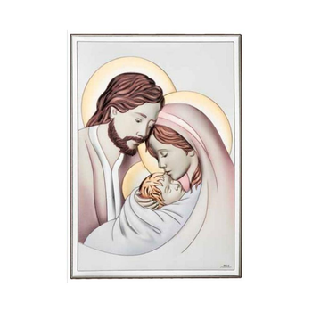 Срібна ікона Свята Родина (13 х 18 см) Valentі SOV 885 4L COL