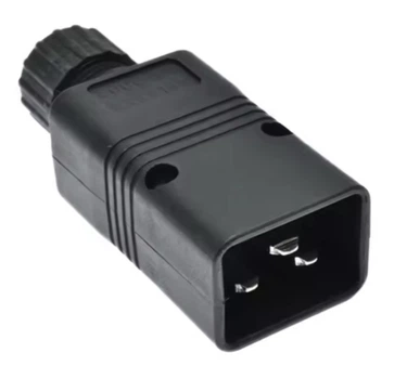 Роз'єм Lucom IEC(C20)-конектор кабельний 3x2.5mm D=1.5mm чорний(62.08.3757)