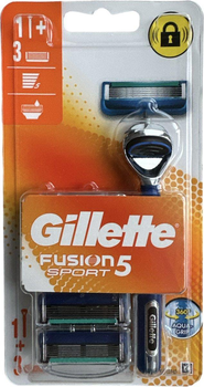 Бритва для гоління Gillette Fusion 5 Sport (бритва+3 касети) (7702018601004)