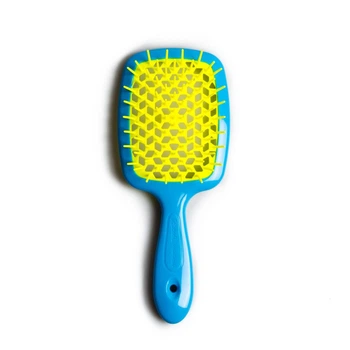 Расческа для волос JANEKE SUPERBRUSH голубая с желтым
