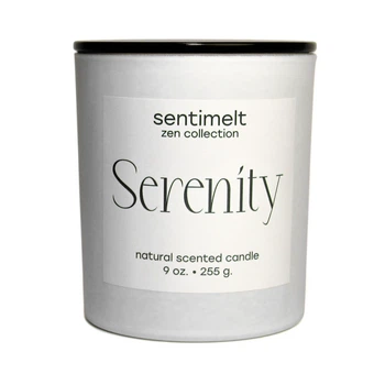 Аромасвічка із соєвого воску з дерев'яним ґнотом SENTIMELT SERENITY 255 г (SM520STY)