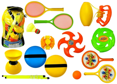 Zestaw do zabawy LEAN Toys Rakiety Frisbee Diabolo (5907625589444)