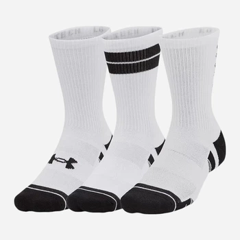 Набор женских носков высоких Under Armour Perf Tech Nov 3pk Crew 1379515-101 M 3 пары Белый (196884686529)