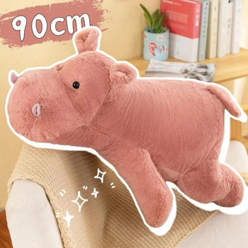 Мягкая игрушка обнимашка Hippo Гиппопотам Бегемот 90 см My Kigu Плюшевый Розовый (9074/90)
