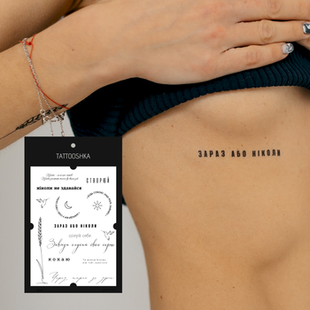 Набор временных тату TATTOOSHKA "Сейчас или никогда" LB-125-2