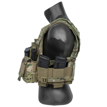 Плитоноска WAS CPC PCR Covert Plate Carrier с разгрузкой Pathfinder Chest Rig Мультикам