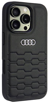 Панель Audi Synthetic Leather для Apple iPhone 16 Pro Black (6955250228428)