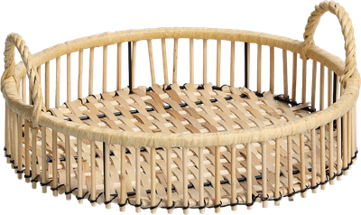 Таця декоративна Zeller Rattan 32 см (4003368251707)