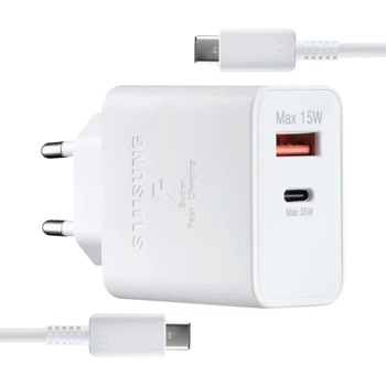 СЗУ Samsung S22 35W With Cable Type-C to Type-C High Copy White