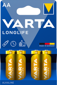 Батарейка VARTA Longlife AA / LR6 Alkaline 1.5v (блістер)