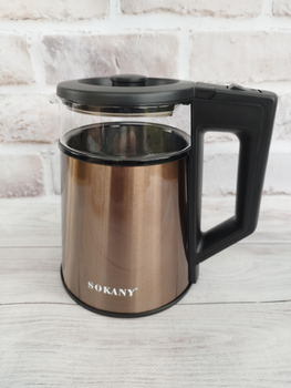 Электрочайник Sokany SK-SH-1076-G дисковый 1,7 л 2000 Вт коричневый