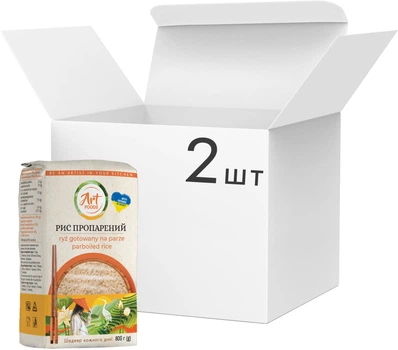 Упаковка рису Art Foods Пропарений 800 г х 2 шт (1.6 кг) (3983323771)