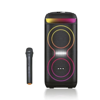 Акустична переносна колонка ZXX-5505/ 6732 40 Вт 6.5" 60х27х30 см USB/TF/FM/BT/MIC/AUX микрофон з підсвідкою чорний