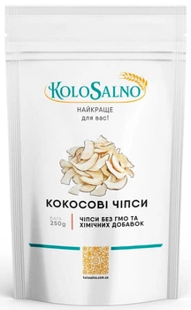 Натуральные кокосовые чипсы 250 г KoloSalno