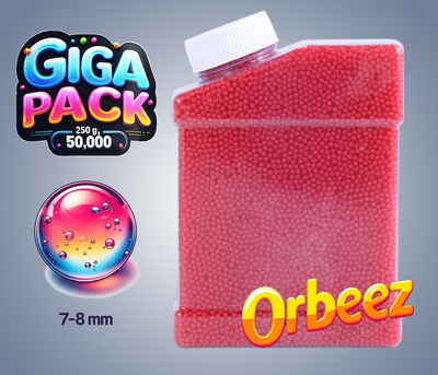 Орбізи, гідрогель, гідрогелеві кульки Orbeez 7-8 мм Giga Pack 50000 шт., червоний