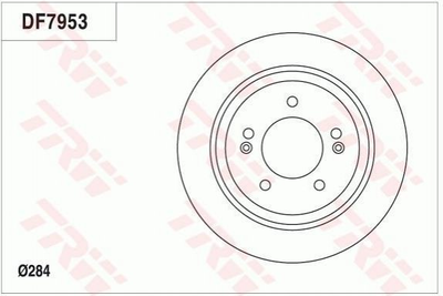 Диски гальмівні TRW DF7953 KIA Optima, Soul; Hyundai Sonata 584113V500