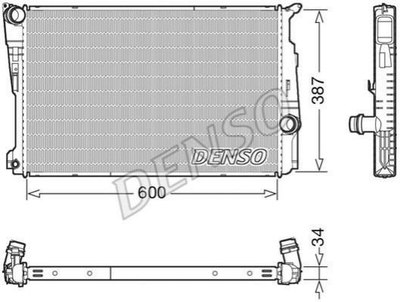 Радиатор охлаждения двигателя DENSO DRM05006 BMW X4 17117632080, 17117823568, 17118623369