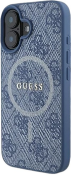 Панель Guess Hardcase 4G Ring Classic Logo MagSafe для Apple iPhone 16 Plus Blue (GUHMP16MG4GFRB)