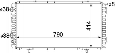 Радиатор охлаждения двигателя STARLINE PE2150 Fiat Ducato; Peugeot Boxer; Citroen Jumper 7179747, 71749748, 71749746