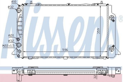 Радиатор охлаждения двигателя NISSENS 60448A Audi 80 8A0121251A