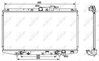 Радіатор охолодження двигуна NRF 53087 Honda Accord 19010PCA003, 19010PCA013, 19010PCA023